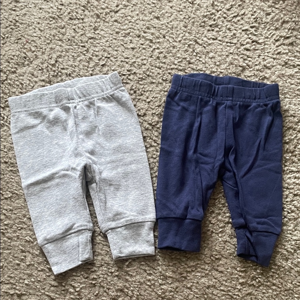 Carter's Navy & Light Gray Baby Jogger Pants - Set of 2